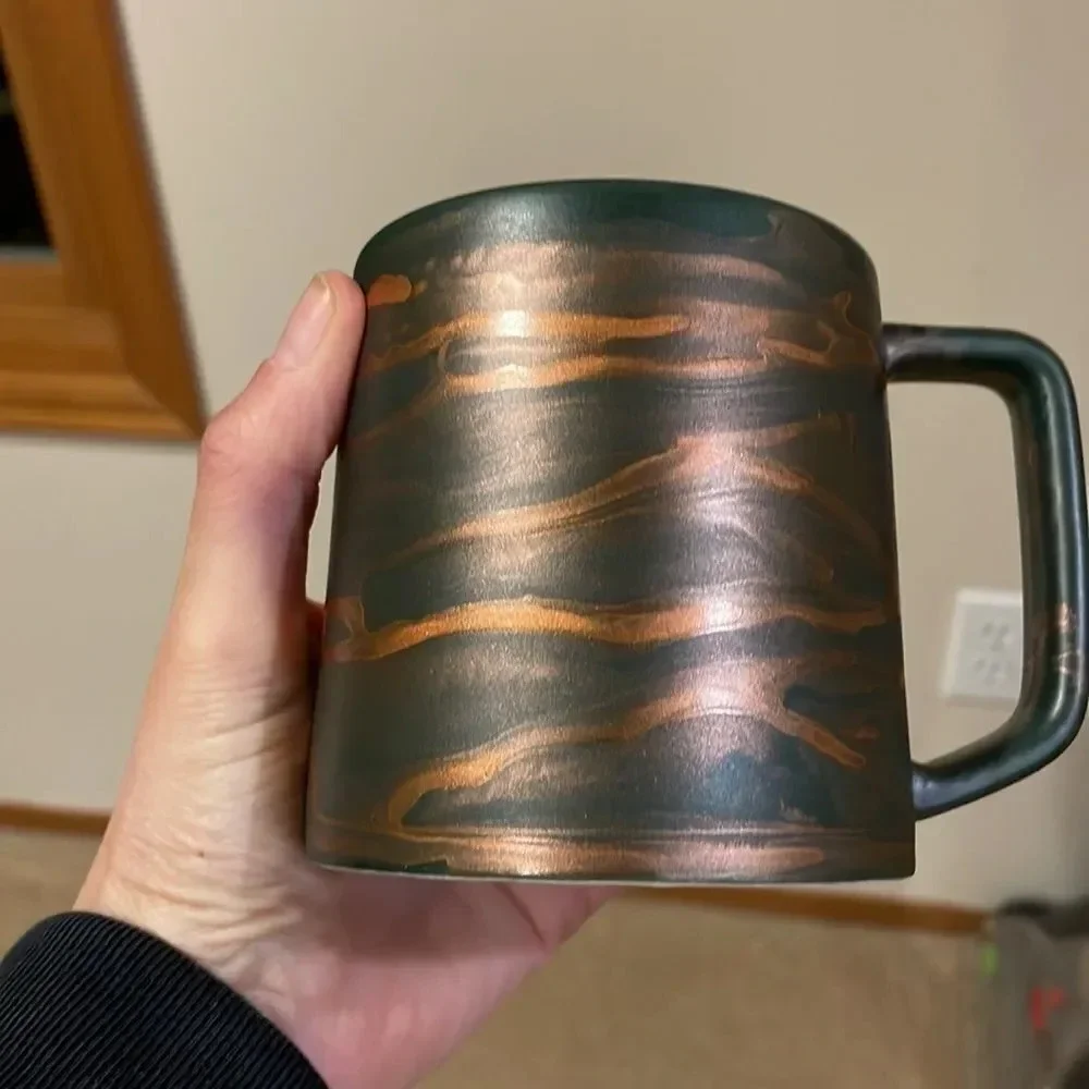 NWT Starbucks green and copper mug